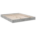 vidaXL Cadre de lit gris béton 150x200 cm bois d'ingénierie