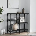 vidaXL Table console noir 80x29x75 cm bois d'ingénierie