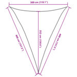 vidaXL Voile d'ombrage 160 g/m² Blanc 3x4x4 m PEHD