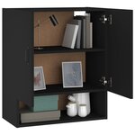 vidaXL Armoire murale Noir 60x31x70 cm Bois d'ingénierie