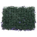  vidaXL Clôture à feuilles artificielles 24 Pièces violet 40x60 cm
