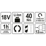 Yato perceuse sans batterie 18v 40nm
