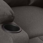 vidaXL Fauteuil de massage Gris foncé Tissu