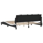 vidaXL Cadre de lit avec lumières LED noir blanc 180x200 cm similicuir