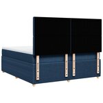 vidaXL Sommier à lattes de lit avec matelas Bleu 180x200 cm Tissu