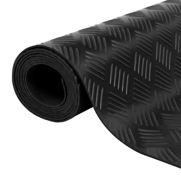 vidaXL Tapis en caoutchouc antidérapant 1 5x2 m 3 mm Quadrillage