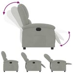 vidaXL Fauteuil inclinable électrique gris clair velours