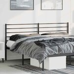 vidaXL Tête de lit métal noir 180 cm