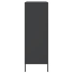 vidaXL Buffet haut noir 68x39x113 cm acier