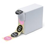 rillprint Autocollants cadeau 250 Pièces x 4 rouleaux Rose marron et noir