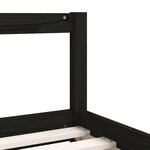 vidaXL Cadre de lit d'enfants tiroirs noir 90x190cm bois de pin massif
