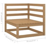 vidaXL Salon de jardin 8 Pièces marron miel bois de pin massif