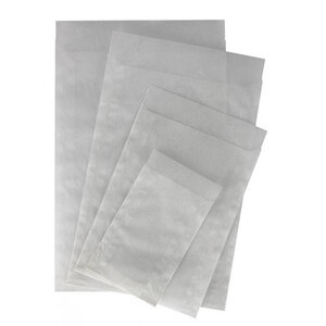 Pochettes cristal 63 x 93 mm avec 14 mm de rabat