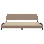 vidaXL Cadre de lit sans matelas cappuccino 200x200 cm similicuir