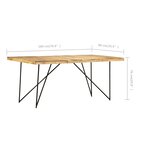 vidaXL Table à manger 180x90x76 cm Bois de manguier massif
