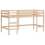 vidaXL Lit mezzanine enfants et tunnel blanc/noir 80x200cm pin massif