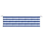 vidaXL Coussins de banc de jardin lot de 2 rayures bleues/blanches