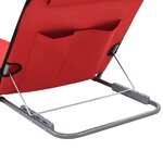 vidaXL Tapis de plage pliables 2 Pièces Acier et tissu Rouge