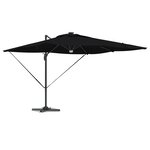 vidaXL Parasol Déporté Roma avec LEDs Noir 286x285x270 cm Aluminium