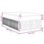 vidaXL Sommier à lattes de lit avec matelas Gris foncé 120x200cm Tissu