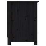 vidaXL Meuble TV Noir 103x36 5x52 cm Bois de pin massif