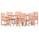 vidaXL Ensemble à manger de jardin 7 Pièces bois massif Douglas