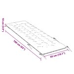 vidaXL Coussin de chaise longue gris 160x50x10 cm similicuir daim