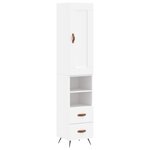vidaXL Buffet haut Blanc 34 5x34x180 cm Bois d'ingénierie