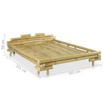 vidaXL Cadre de lit Bambou 140 x 200 cm