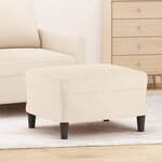 vidaXL Repose-pied Crème 60x50x41 cm Velours