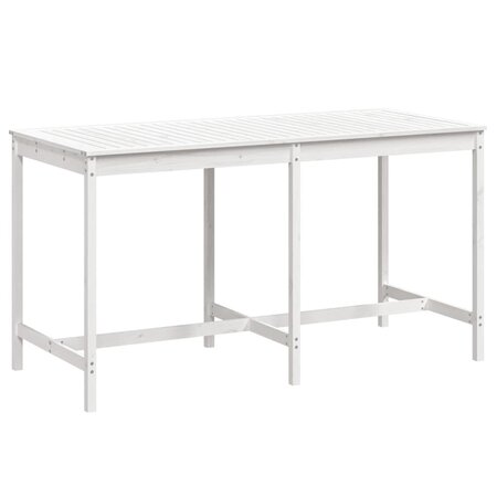 vidaXL Table de jardin blanc 203 5x90x110 cm bois massif de pin