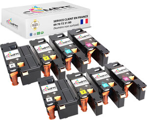 Cx17 c1700 - 8 cartouches toner d'encre compatible avec epson aculaser - 2 packs