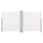 vidaXL Auvent latéral rétractable Crème 117x600 cm