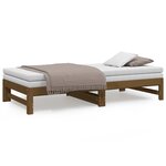 vidaXL Lit coulissant Marron miel 2x(90x190) cm Bois de pin massif