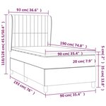 vidaXL Sommier à lattes de lit et matelas Gris foncé 90x190 cm Tissu