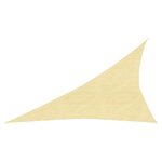 vidaXL Voile d'ombrage 160 g/m² Beige 3x4x5 m PEHD