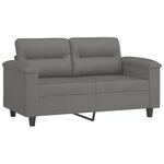 vidaXL Ensemble de canapés 4 Pièces coussins gris foncé tissu microfibre