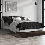 vidaXL Cadre de lit sonoma gris 120x190 cm bois d'ingénierie