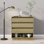 vidaXL Buffet Chêne sonoma 70x41x75 cm Bois d'ingénierie