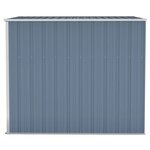 vidaXL Abri de jardin mural Gris 118x194x178 cm Acier galvanisé