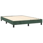 vidaXL Cadre de lit Vert foncé 140x200 cm Velours