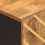 vidaXL Armoire murale de bain marron et noir bois massif de manguier