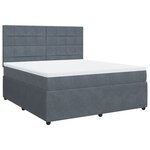 vidaXL Sommier à lattes de lit et matelas Gris foncé 180x200cm Velours