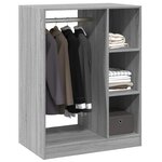 vidaXL Garde-robe chêne fumé 77x48x102 cm bois d'ingénierie