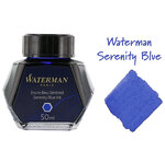 Waterman encre pour stylo plume  couleur bleu sérénité effaçable  flacon 50 ml