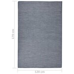 vidaXL Tapis à tissage plat d'extérieur 120x170 cm Bleu