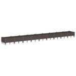 vidaXL Jardinière avec piquets marron 362 5x42 5x28 5 cm PP