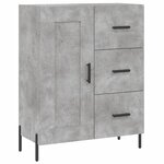 vidaXL Buffet haut Gris béton 69 5x34x180 cm Bois d'ingénierie