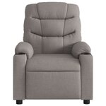 vidaXL Fauteuil inclinable électrique Taupe Tissu