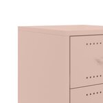vidaXL Table de chevet rose 36x39x59 cm acier